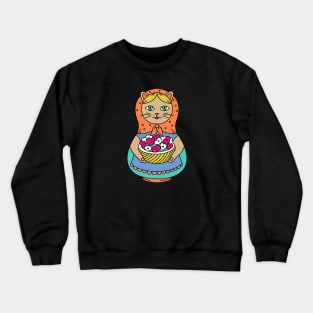 Catryoshka Gardener Cat Matryoshka Crewneck Sweatshirt